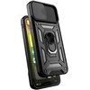 Topt Slide Camera Armor dėklas skirtas Samsung Galaxy S23 Plus juodos spalvos