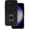 Topt Slide Camera Armor dėklas skirtas Samsung Galaxy S23 Plus juodos spalvos