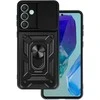 Topt Slide Camera Armor dėklas skirtas Samsung Galaxy M55 5G juodos spalvos