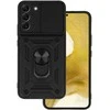 Topt Slide Camera Armor dėklas skirtas Samsung Galaxy S22 Plus juodos spalvos