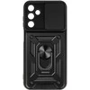 Topt Slide Camera Armor dėklas skirtas Samsung Galaxy A15 4G/5G juodos spalvos