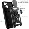 Fusion Accessories Topt Slide Camera Armor Dėklas skirtas Xiaomi Redmi 14C juodos spalvos