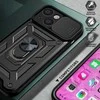 Topt Slide Camera Armor dėklas skirtas Xiaomi Redmi Note 13 Pro 4G juodos spalvos