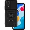Topt Slide Camera Armor dėklas skirtas Xiaomi Redmi Note 11/Note 11S juodos spalvos