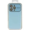 Topt Soft Silicone Lens dėklas skirtas Apple iPhone 12 light mėlynos spalvos