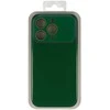 Topt Soft Silicone Lens dėklas skirtas Apple iPhone 15 Plus žalios spalvos