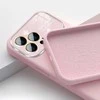 Topt Soft Silicone Lens dėklas skirtas Apple iPhone 13 Pro Max light rožinės spalvos