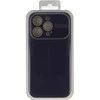 Topt Soft Silicone Lens dėklas skirtas Apple iPhone 15 Plus violetinės spalvos