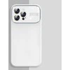 Toptel Topt Soft Silicone Lens dėklas skirtas Apple iPhone 14 Pro Max baltos spalvos