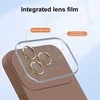Topt Soft Silicone Lens dėklas skirtas Apple iPhone 15 Plus rudos spalvos