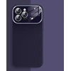 Topt Soft Silicone Lens dėklas skirtas Apple iPhone 15 Plus violetinės spalvos