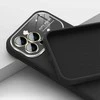 Topt Soft Silicone Lens dėklas skirtas Apple iPhone 15 Plus juodos spalvos