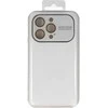 Topt Soft Silicone Lens dėklas skirtas Apple iPhone 15 Plus baltos spalvos