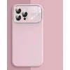 Topt Soft Silicone Lens dėklas skirtas Apple iPhone 12 light rožinės spalvos