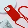 Topt Strap silikoninis dėklas skirtas Apple iPhone 15 Pro Max design 1 raudonos spalvos