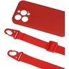 Topt Strap silikoninis dėklas skirtas Apple iPhone 13 Pro Max design 2 raudonos spalvos