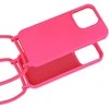 Topt Strap silikoninis dėklas skirtas Apple iPhone 15 Plus design 1 rožinės spalvos