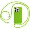 Topt Strap silikoninis dėklas skirtas Apple iPhone 15 Plus design 1 žalios spalvos