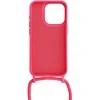 Topt Strap silikoninis dėklas skirtas Apple iPhone 15 Plus design 1 rožinės spalvos