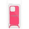 Fusion Accessories Topt Strap silikoninis dėklas skirtas Apple iPhone 15 Plus design 1 rožinės spalvos