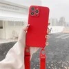 Fusion Accessories Topt Strap silikoninis dėklas skirtas Apple iPhone 13 Pro Max design 2 raudonos spalvos