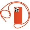 Topt Strap silikoninis dėklas skirtas Apple iPhone 13 Pro Max design 1 oranžinės spalvos