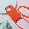 Topt Strap silikoninis dėklas skirtas Apple iPhone 13 Pro Max design 1 oranžinės spalvos