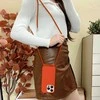 Fusion Accessories Topt Strap silikoninis dėklas skirtas Apple iPhone 15 Plus design 1 oranžinės spalvos