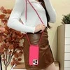 Fusion Accessories Topt Strap silikoninis dėklas skirtas Apple iPhone 15 Plus design 1 rožinės spalvos