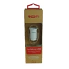 TOTI Dual USB Car Charger with micro usb cable 1m 2.1 A, Baltas