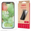 Toti TEMPERED glass 2D screen protector full cover for iPhone 16 Plus/15 Plus Transparent