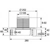 TECE DRAINPOINT S trapo komplektas DN50, horizontalus