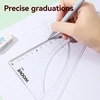 Trikampis DELI Woove 60°/18cm, skaidrus