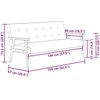 Trivietė sofa, juodos spalvos, dirbtinė oda