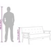 Trivietė sofa, juodos spalvos, dirbtinė oda