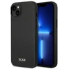 Tumi TUHMP14SRBAK Apple iPhone 14 / 15 / 13 6.1″ juodos spalvos kietas dėklas Leather Balistic Pattern MagSafe