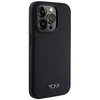 Tumi TUHMP15LRBAK Apple iPhone 15 Pro 6.1″ juodos spalvos kietas dėklas with Leather Ballistic Pattern and MagSafe