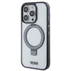 „Tumi TUHMP15XSSFC“ baltos spalvos kietas dėklas „Apple iPhone 15 Pro Max 6.7“ su permatomu žiediniu stovu ir „MagSafe“