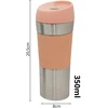 Excellent Houseware termopuodelis puikus virtuvės 350 ml rožinis
