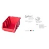 PATROL ERGOBOX 2 Raudonas, 116 x 161 x 75mm