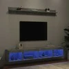TV staliukas Sieninė TV sekcija su LED, 5 dalių, betono, apdirbta mediena