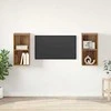 TV staliukas TV spintelių komplektas 2 pcs Senovinis medis 37 x 37 x 72 cm