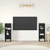 TV staliukas TV spintelių komplektas 2 pcs Juodas ąžuolas 107 x 35 x 37 cm