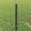 Hexagonal Fence with Post 10 x 0,4 m PVC dengtas plienas Pilka