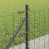 Eurų tvora su betono baze 25 x 0,4 m PVC dengtas plienas Pilka