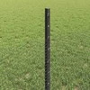 Hexagonal Fence with Post 10 x 0,5 m PVC dengtas plienas Pilka