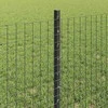 Suvirintas vielos tvora su stulpeliais 10 x 0,6 m Pilka