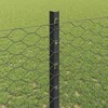 Hexagonal Fence with Post 25 x 1,2 m PVC dengtas plienas Pilka