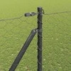 Hexagonal Fence with Post 10 x 1,5 m PVC dengtas plienas Pilka