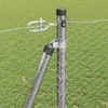Šešiakampė tvora su betono pagrindu 10 x 1,2 m Sidabrinė